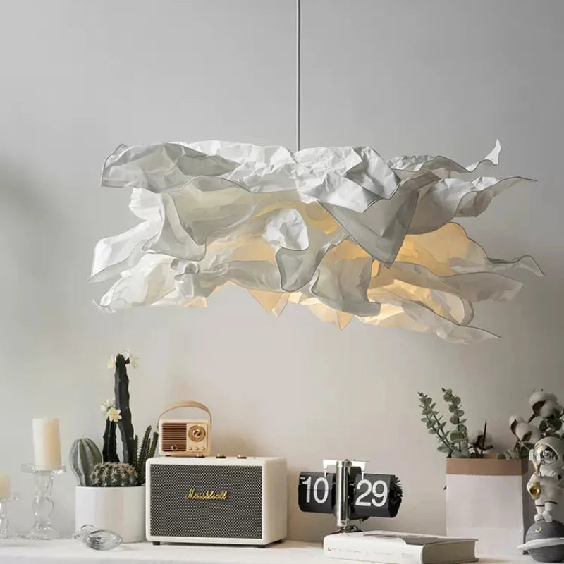 Paper Chandelier – Modern Minimalist for Dining Room, Living Room, Bedroom | Zaria Petal by Evenlyr