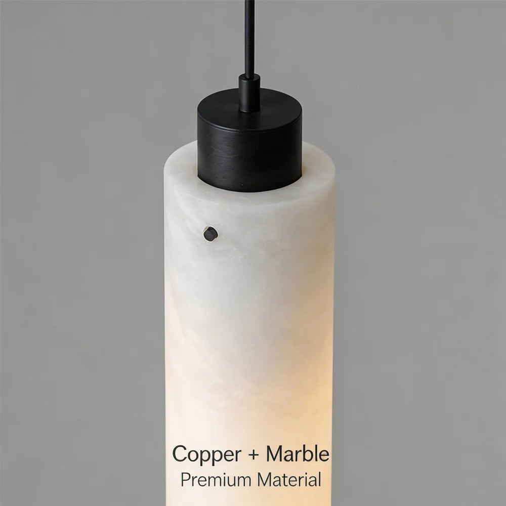 Xavia Halo Linear Alabaster Pendant Light – product view 5