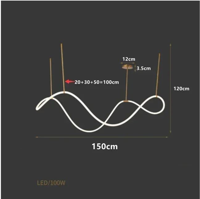 Metal Linear Chandelier – Modern LED Linear for Dining Room & Kitchen, Restaurant & Café | Alora Veil by Evenlyr