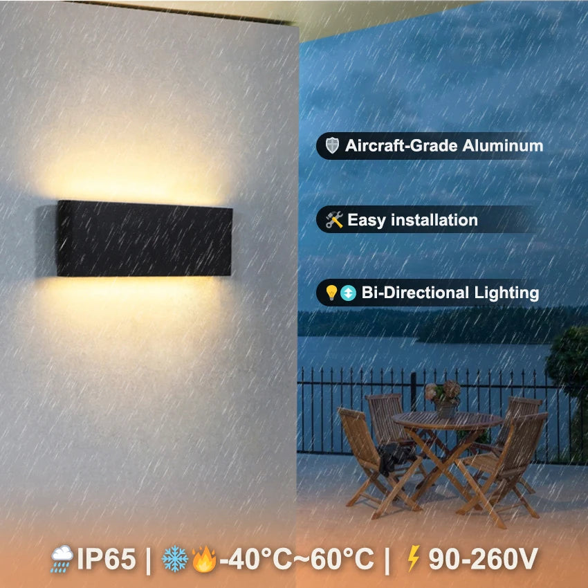 Orlena 30cm 20W Dual-Sided Outdoor Wall Light – IP65 – detail view 3