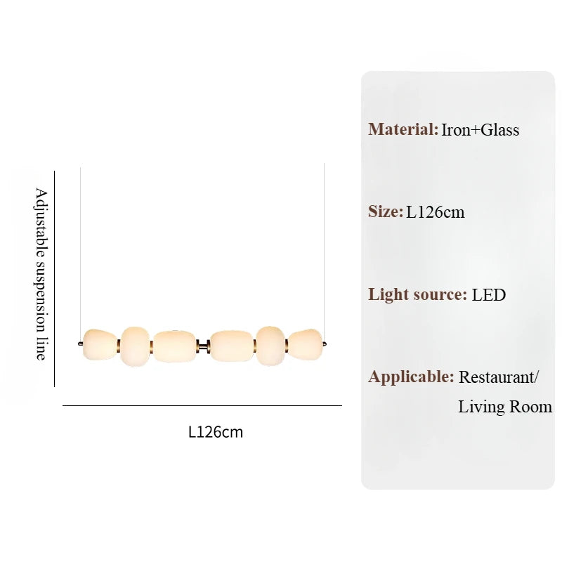 Liora Vault Glass Chandelier – Minimalist – product detail 12