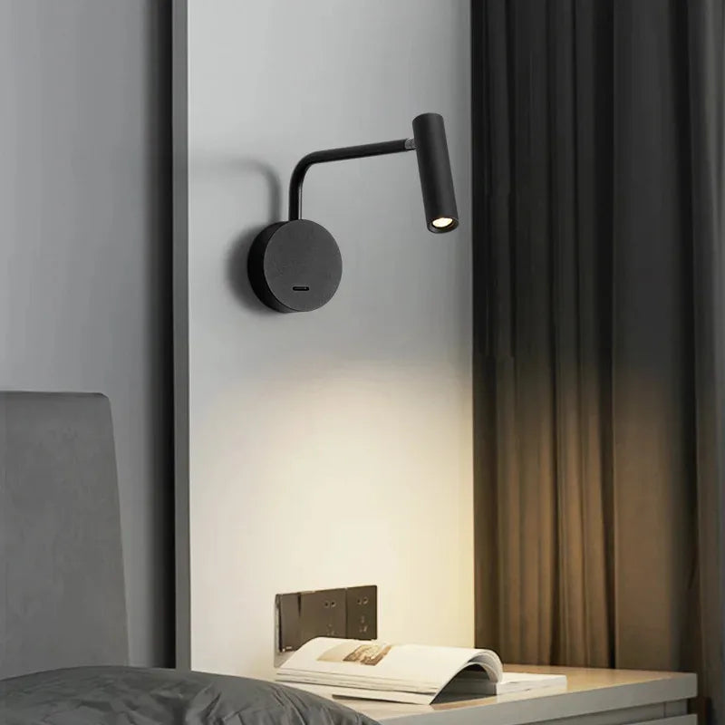 Metal Adjustable Swing-Arm Wall Sconce – Modern Adjustable LED for Bedroom & Bedside, Hotel & Hospitality | Aveline Orbit by Evenlyr
