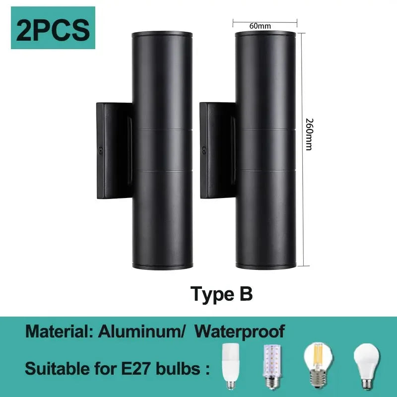 Quintara Dual-Head Outdoor Wall Light for Courtyard – Vintage