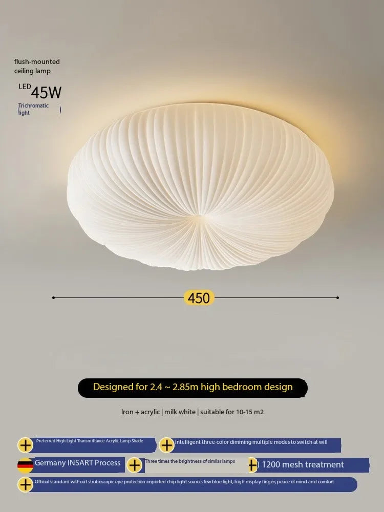 Metal Flush Mount Ceiling Light – Modern for Bedroom & Bedside, Dining Room & Kitchen, Office & Study | Noemi Glow by Evenlyr