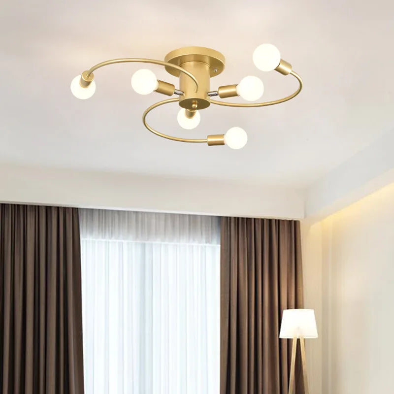 Lunet Veil Metal Ceiling Light – Modern Metal Ceiling Lights for Dining Room