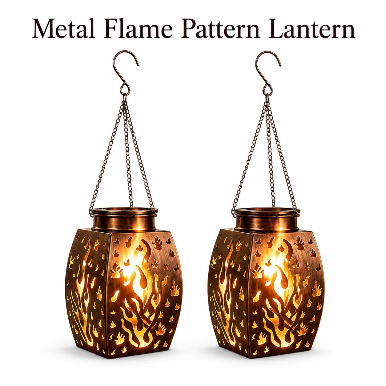 Liora 16-Inch Solar Hanging Lantern Set – 2 Pack – detail view 6