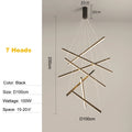 Metal Linear Chandelier – Modern LED Linear for Bedroom & Bedside, Living Room, Hotel & Hospitality | Seren Contour by Evenlyr
