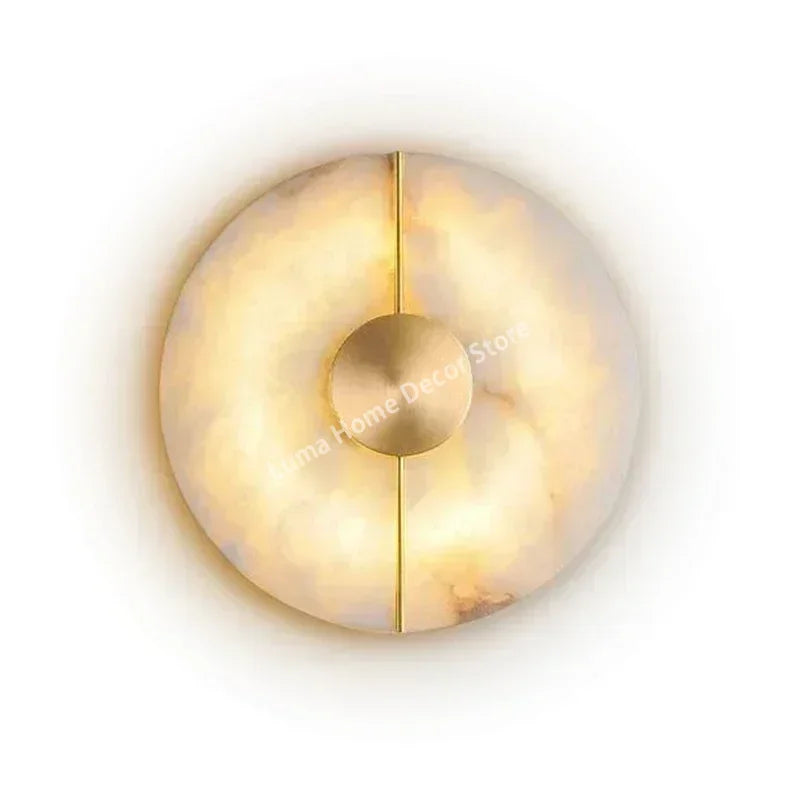 Tivoli Natural Marble and Copper Wall Sconce – Luxury – detail view 7