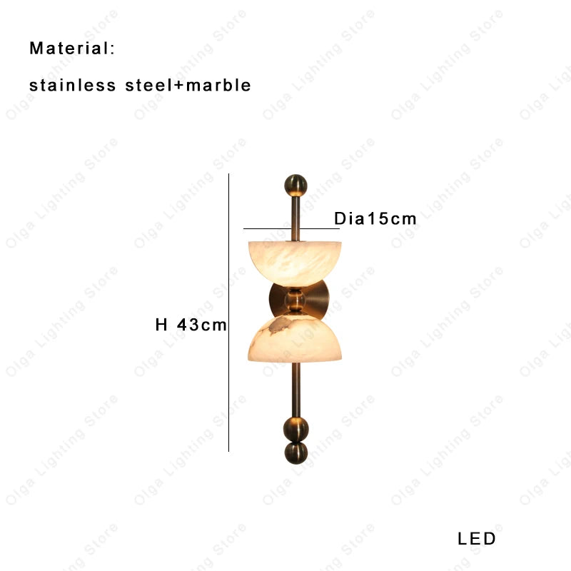 Tala Stone Natural Marble Wall Sconce – Dimmable – product detail 16