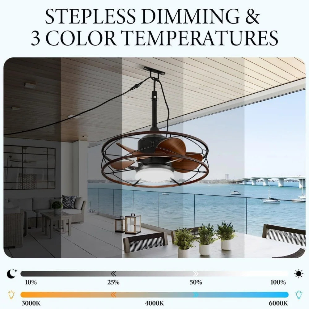 Palermo IP65 Outdoor Ceiling Fan Light for Patio – Remote Control