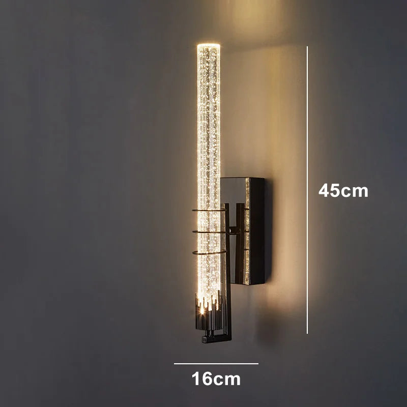Crystal Wall Sconce – Modern Minimalist for Bedroom, Living Room, Dining Room | Isolde Beam by Evenlyr