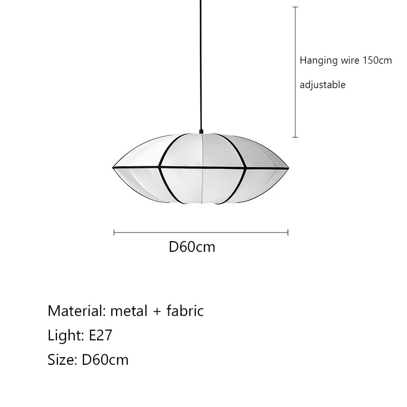 Fabric Chandelier – Wabi-Sabi Vintage for Bedroom & Bedside, Dining Room & Kitchen | Celia Glow by Evenlyr