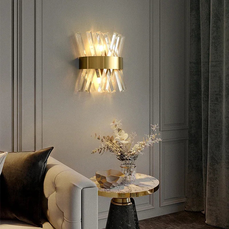 Crystal Wall Sconce – Art Deco LED for Bedroom & Bedside, Living Room, Hotel & Hospitality | Isola Orbit by Evenlyr