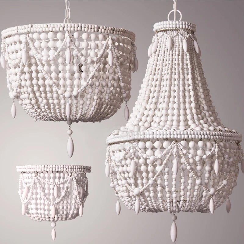 Siena Vintage Wood Chandelier for Bedroom – Farmhouse