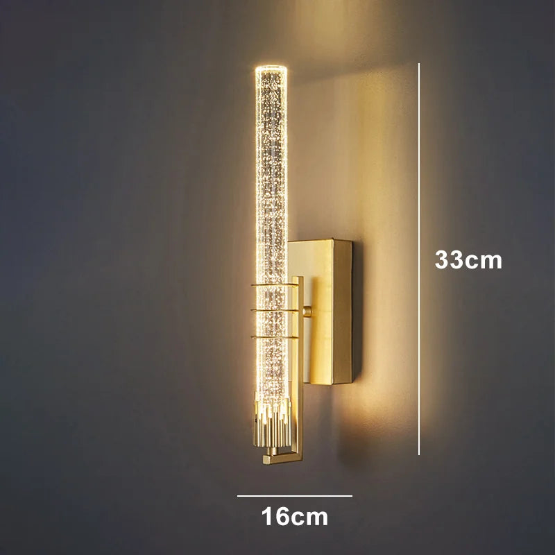 Crystal Wall Sconce – Modern Minimalist for Bedroom, Living Room, Dining Room | Isolde Beam by Evenlyr
