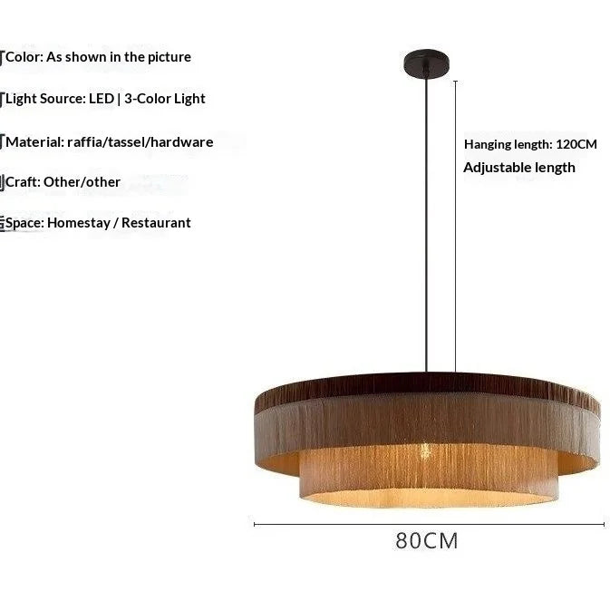 Fabric Pendant Light – Wabi-Sabi LED for Bedroom & Bedside, Dining Room & Kitchen, Restaurant & Café | Solenne Halo by Evenlyr