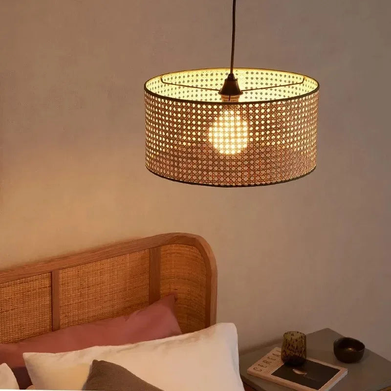 Palermo Bamboo Rattan Chandelier for Dining Room – Vintage