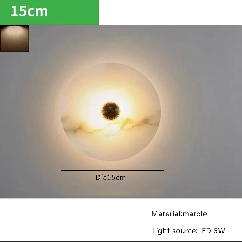 Amaris Halo Alabaster Pendant Light – product view 12
