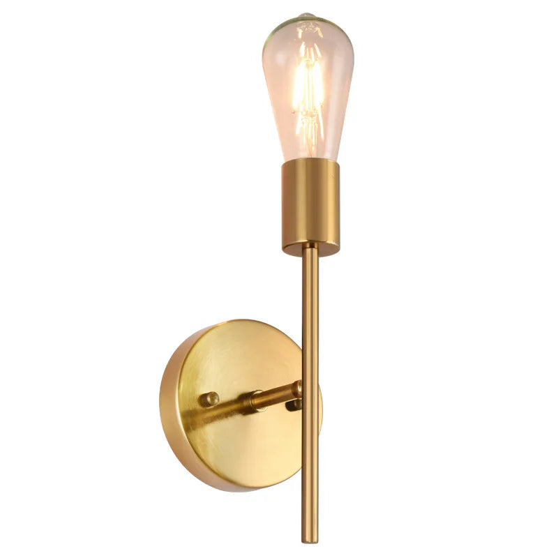 Metal Wall Sconce – Minimalist LED for Bathroom, Bedroom & Bedside, Hallway & Entryway | Evania Crest by Evenlyr