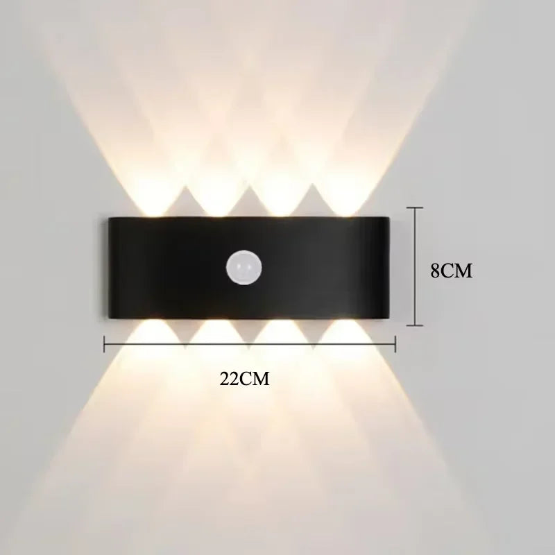 Orlena Up & Down Beam Motion Sensor Outdoor Wall Light for Exterior Wall – detail view 7