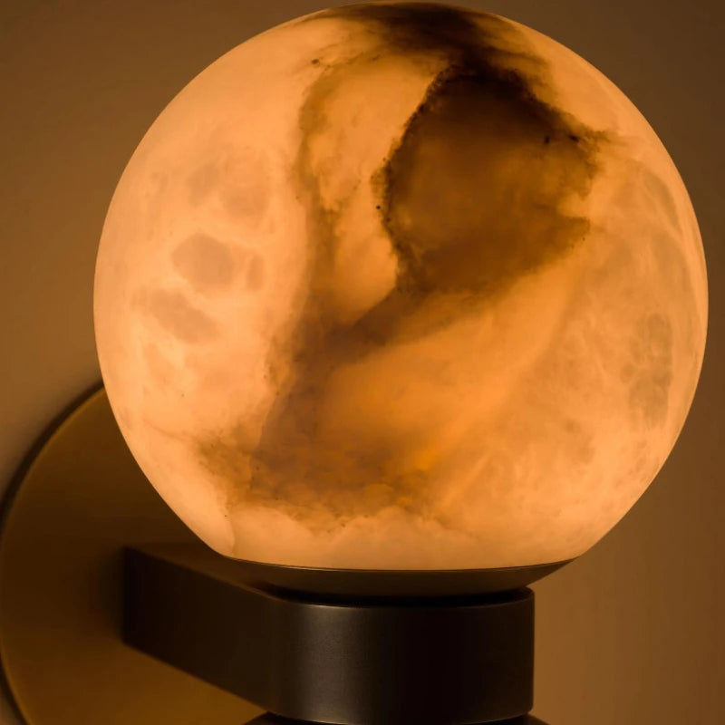 Phaedra Veil Globe Marble Wall Sconce – product view 6