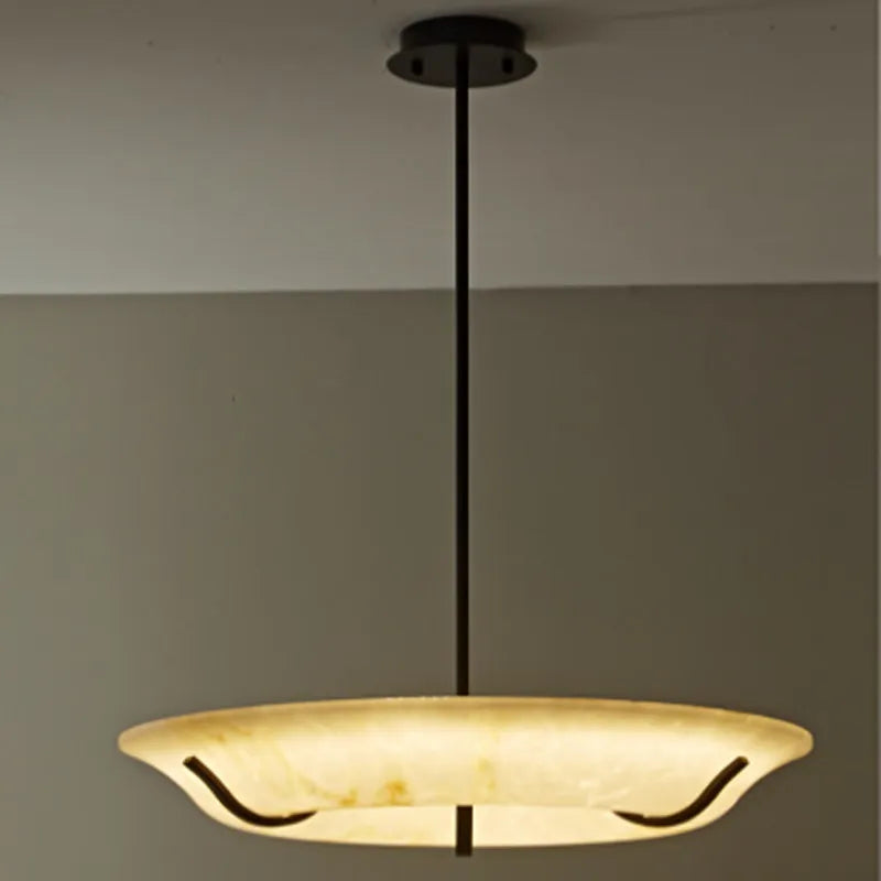 Roselle Halo Sculptural Alabaster Pendant Light – product view 10