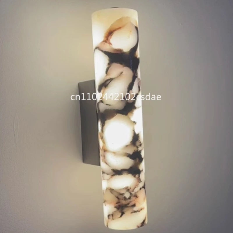 Amaris Contour Marble Wall Sconce – Art Deco Marble Wall Sconces for Dining Room