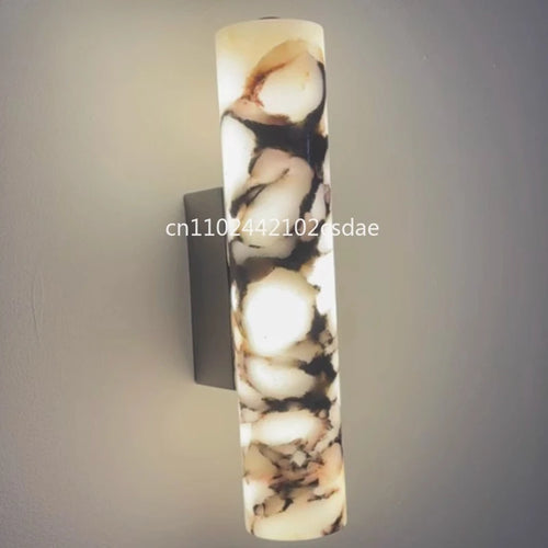 Amaris Contour Marble Wall Sconce – Art Deco Marble Wall Sconces for Dining Room