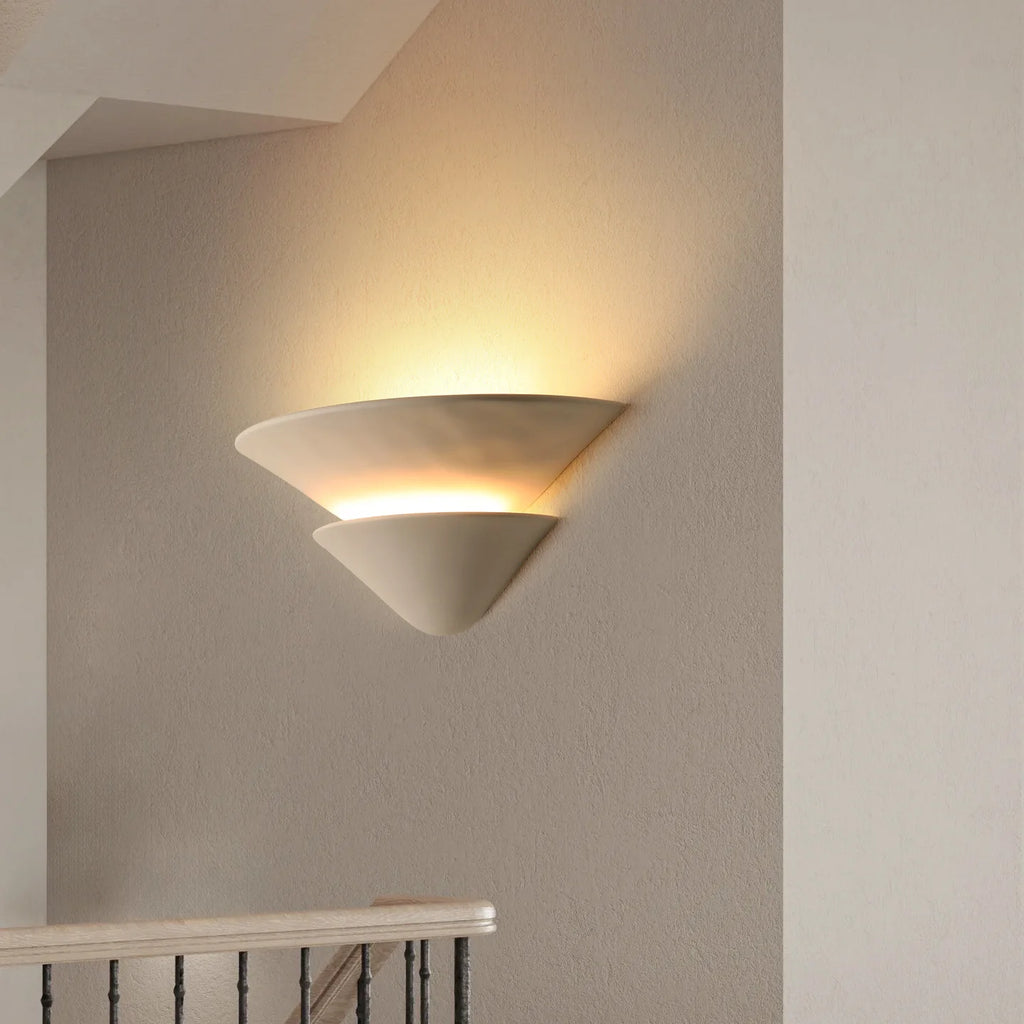 Plaster Wall Sconce – Wabi-Sabi Japanese for Bedroom, Living Room, Bathroom | Jessamine Dome by Evenlyr