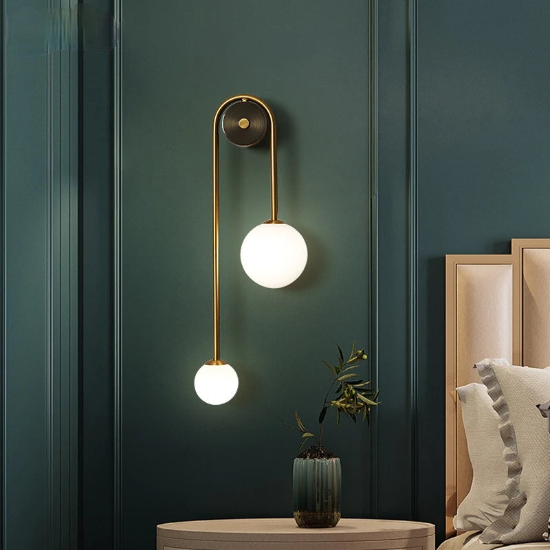 Glass Wall Sconce – Modern Minimalist for Bedroom, Living Room, Bathroom | Elowen Dome by Evenlyr