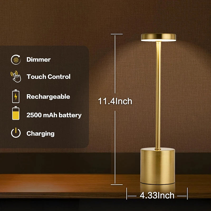 Vita Crescent Aluminum Table Lamp – Rechargeable – product detail 4