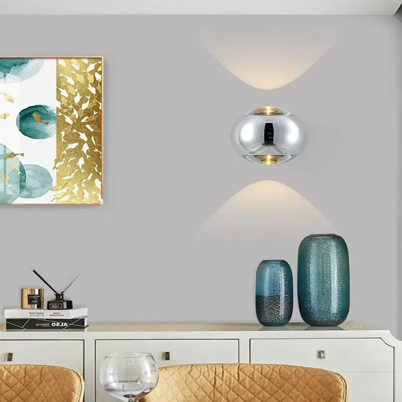 Glass Wall Sconce – Nordic Modern for Bedroom, Hallway, Living Room | Delphine Beam by Evenlyr