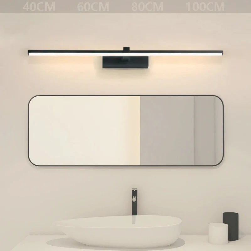 Metal Linear Wall Sconce – Modern LED Linear for Bathroom, Bedroom & Bedside | Calista Frame by Evenlyr