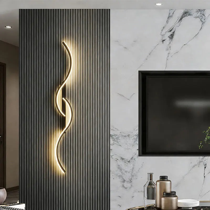 Metal Linear Wall Sconce – Minimalist Modern LED Linear for Bedroom & Bedside, Living Room | Aurelle Orbit by Evenlyr