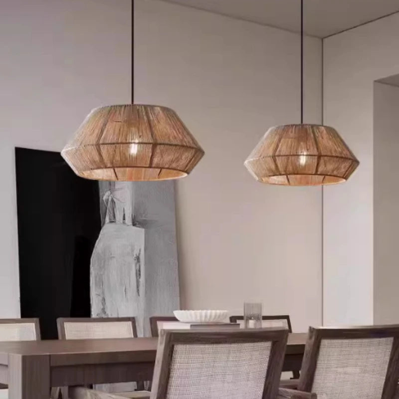 Modern Rattan Pendant Light – detail view 3
