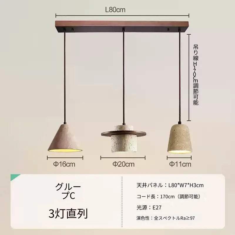 Zorin Veil Travertine Pendant Light – product view 12