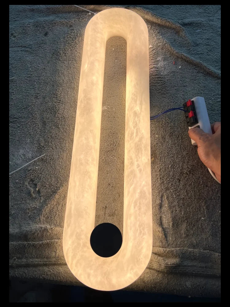 Riva Veil Marble Wall Sconce – Modern – product detail 3