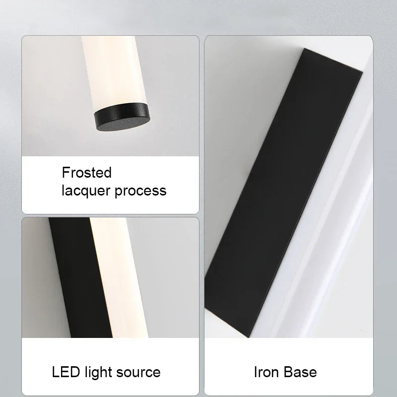 Metal Linear Wall Sconce – Nordic Modern LED Linear for Bathroom, Bedroom & Bedside, Living Room | Nerina Dome by Evenlyr