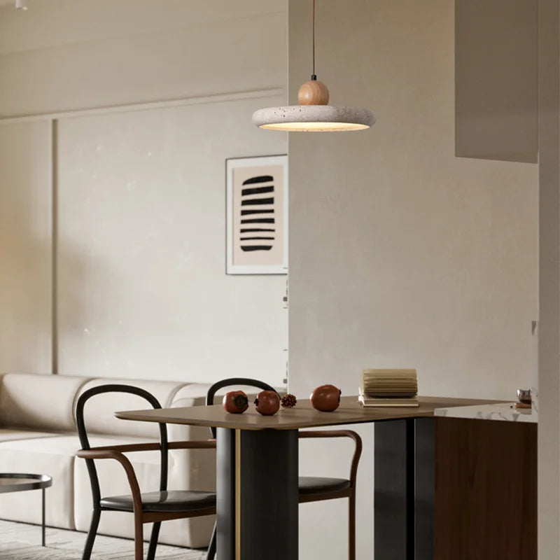 Amaris Veil Travertine Pendant Light – product view 3