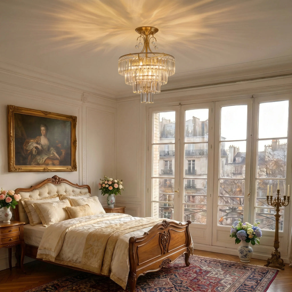Juniper Round Flush Mount Ceiling Light for Bedroom – Dimmable – detail view 6