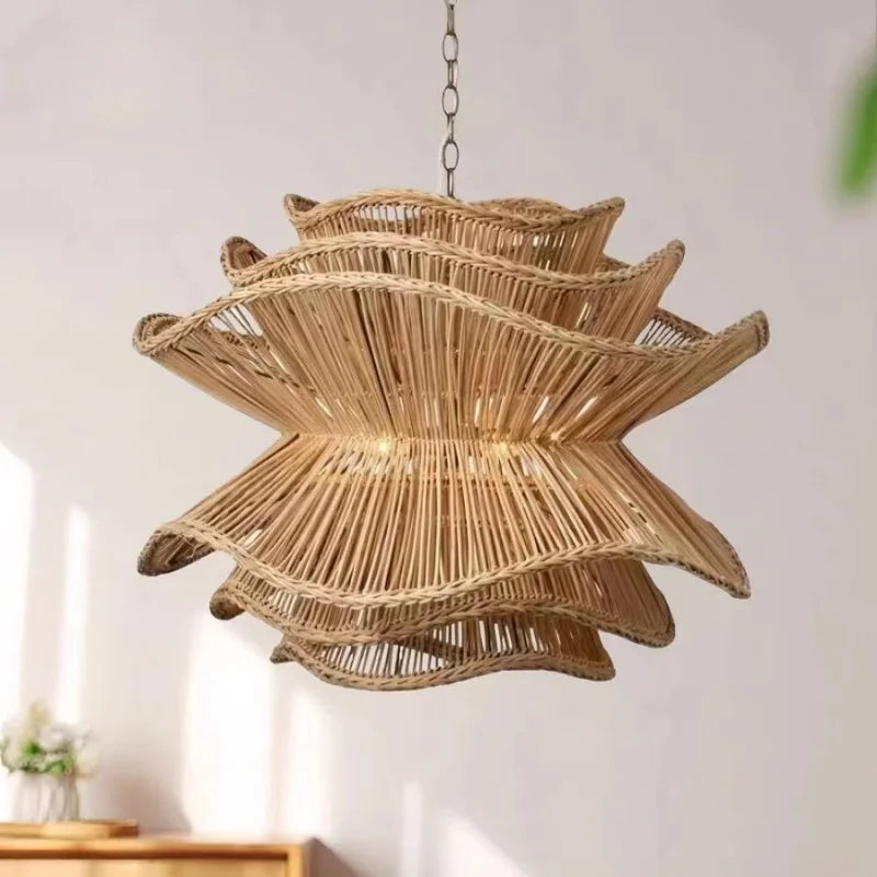 Neroli Handmade Rattan Pendant Light for Guest Room