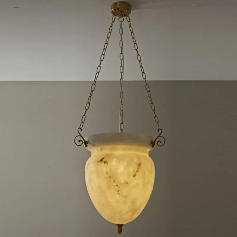 Roselle Halo Sculptural Alabaster Pendant Light – product view 7