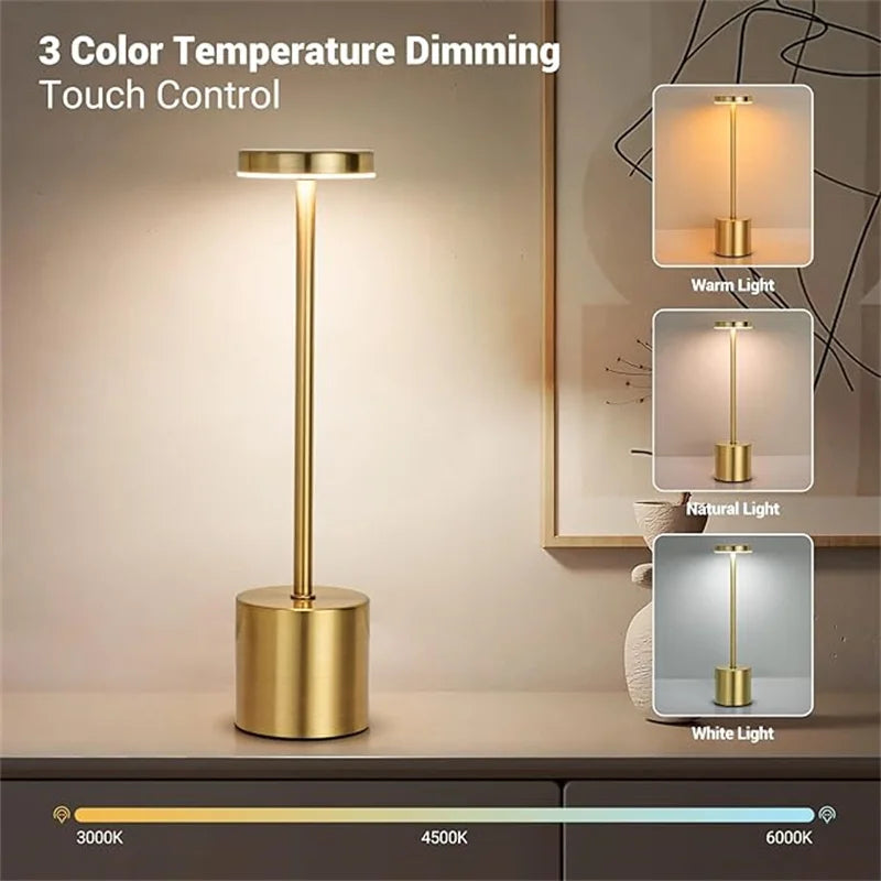 Vita Crescent Aluminum Table Lamp – Rechargeable – product detail 2