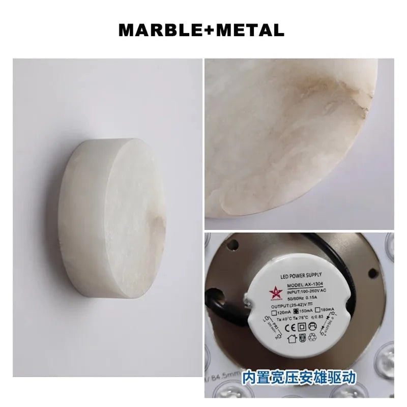 Elowen Halo Marble Wall Sconce – product view 3