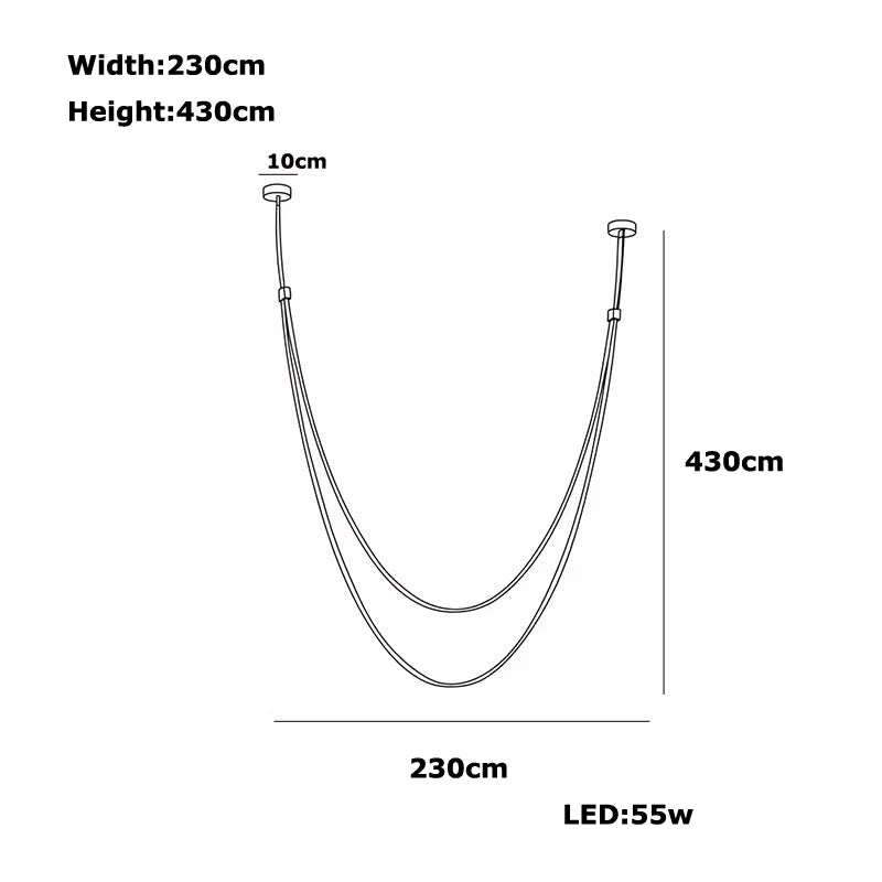 Lunet Arc Dimmable Metal Pendant Light – product view 14