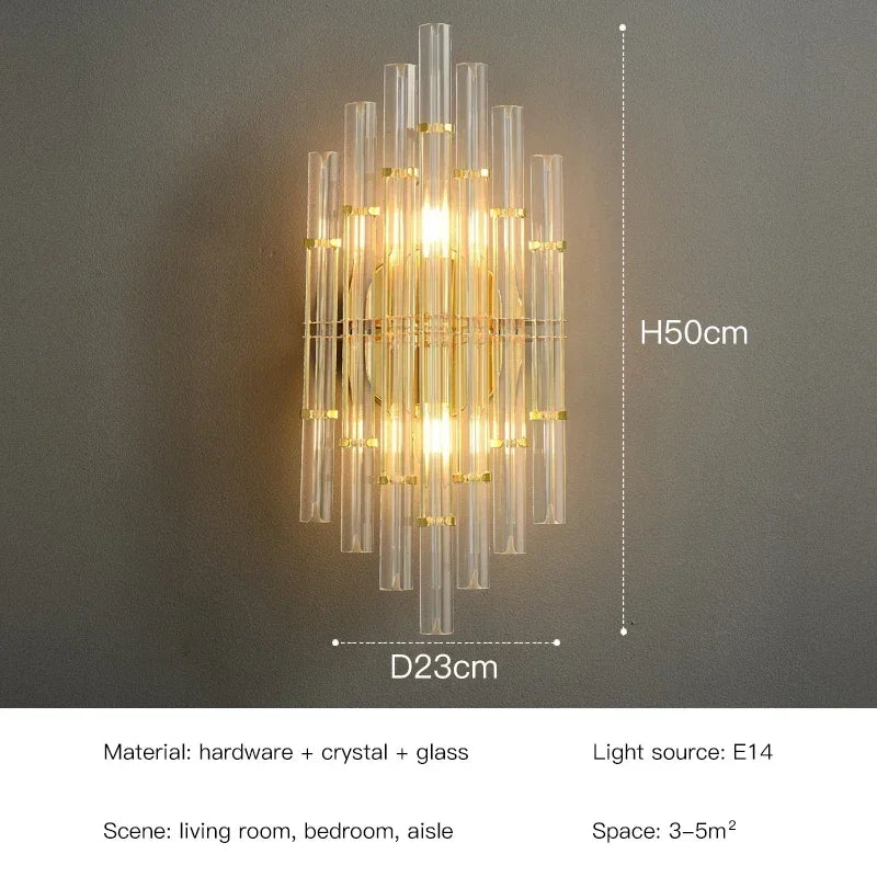 Crystal Wall Sconce – Art Deco LED for Bedroom & Bedside, Living Room, Hotel & Hospitality | Isola Orbit by Evenlyr