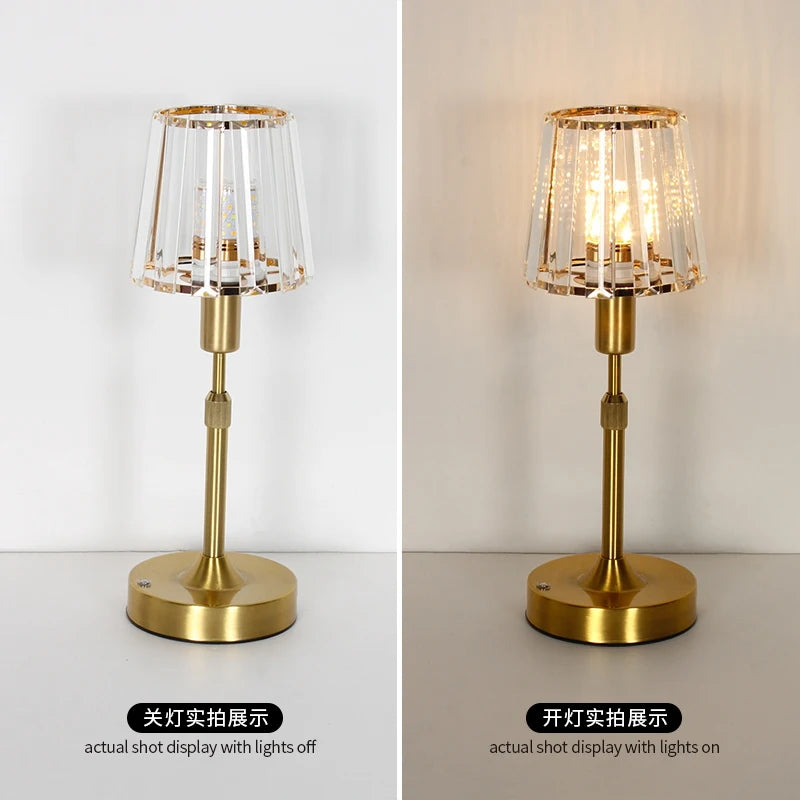 Quilla Contour Rechargeable Crystal Desk Lamp – product view 6