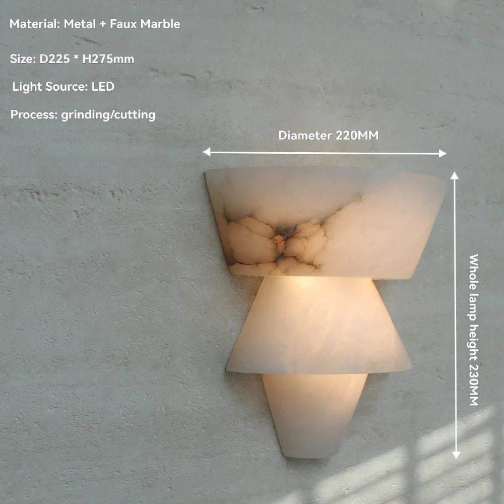 Damaris Veil Alabaster Vanity Light – product view 6