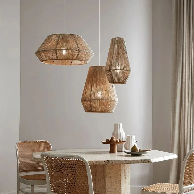 Modern Rattan Pendant Light – detail view 2