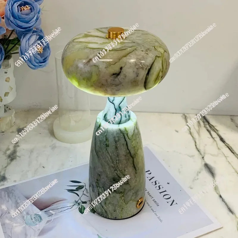 Marble Table Lamp – Modern Minimalist Cordless Rechargeable for Bedside, Hotel Room, Desk & Office | Celine Grove by Evenlyr